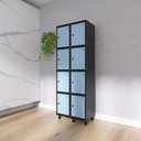 Ver imagem 4 de Armário Locker Guarda-Roupa 8 Portas Aço Grp 502/8 Azul/Preto/Dali
