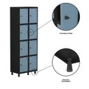 Ver imagem 7 de Armário Locker Guarda-Roupa 8 Portas Aço Grp 502/8 Azul/Preto/Dali