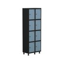 Ver imagem 1 de Armário Locker Guarda-Roupa 8 Portas Aço Grp 502/8 Azul/Preto/Dali
