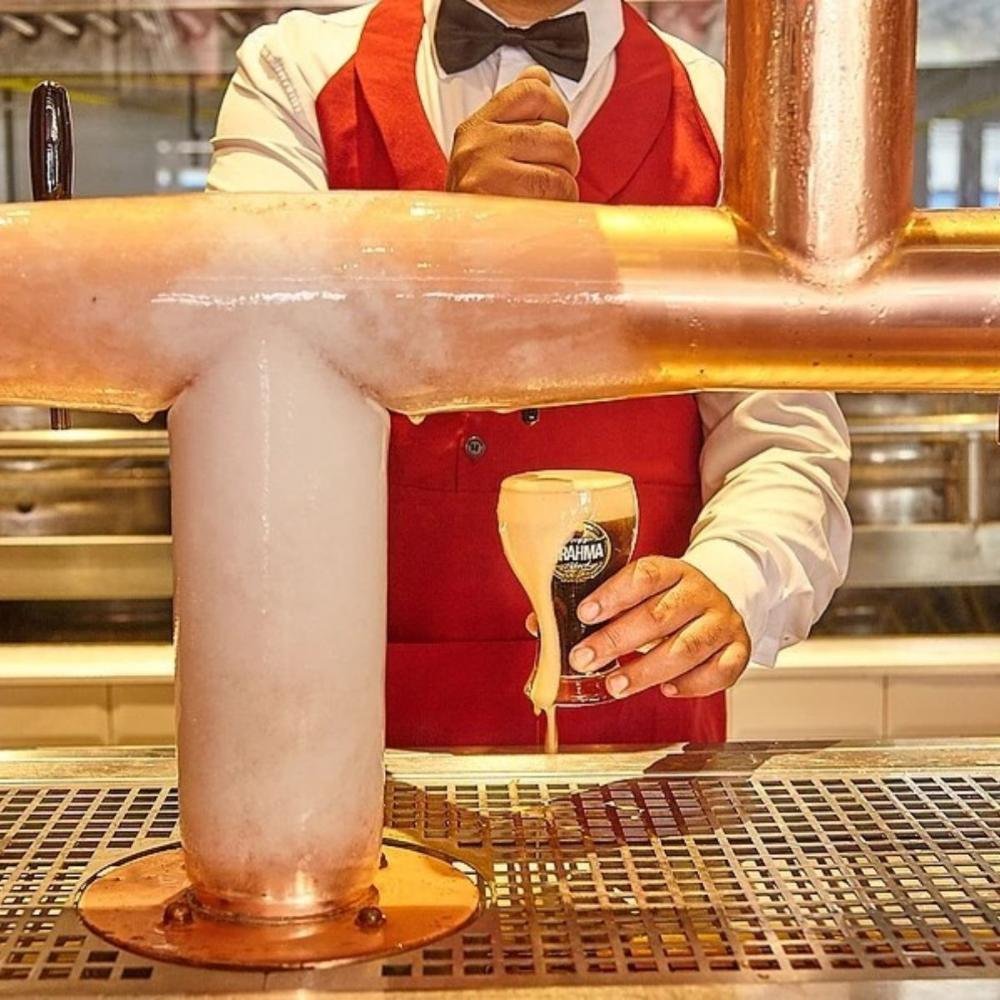 Kit 2 Copo Chopp Brahma Black Oficial Bar e Restaurante 430ml Vidro Resistente com Logo Cerveja - 7