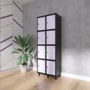 Ver imagem 4 de Armário Locker Guarda-Roupa 8 Portas Aço Grp 502/8 Preto/Lilas