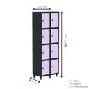 Ver imagem 5 de Armário Locker Guarda-roupa 8 Portas Aço Grp 502/8