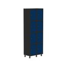 Ver imagem 1 de Armário Locker Guarda-Roupa 8 Portas Aço Grp 502/8 Azul/Preto/Delrei