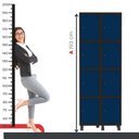 Ver imagem 6 de Armário Locker Guarda-Roupa 8 Portas Aço Grp 502/8 Azul/Preto/Delrei
