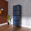 Ver imagem 4 de Armário Locker Guarda-Roupa 8 Portas Aço Grp 502/8 Azul/Preto/Delrei