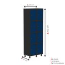 Ver imagem 5 de Armário Locker Guarda-roupa 8 Portas Aço Grp 502/8