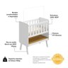 Mini Berço 3 em 1 com Colchão Ada Retrô 100% Mdf Espresso Móveis - 4