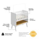 Ver imagem 4 de Mini Berço 3 em 1 com Colchão Ada Retrô 100% Mdf Espresso Móveis