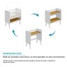 Mini Berço 3 em 1 com Colchão Ada Retrô 100% Mdf Espresso Móveis - 5