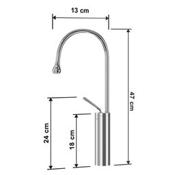 Torneira de Banheiro Luxo Capri Monocomando Gota Aço Inox Goldenx - 6