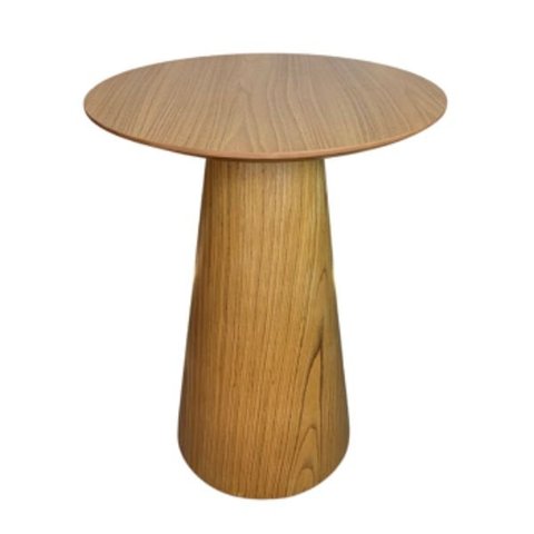 Mesa de Apoio Cone Laminada em Madeira Natural - Tampo 60 cm Altura 60 cm Personal Decor Design