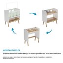 Ver imagem 5 de Mini Berço 3 em 1 com Colchão Ada Retrô 100% Mdf Espresso Móveis