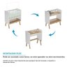 Mini Berço 3 em 1 com Colchão Ada Retrô 100% Mdf Espresso Móveis - 5
