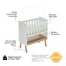 Mini Berço 3 em 1 com Colchão Ada Retrô 100% Mdf Espresso Móveis - 4