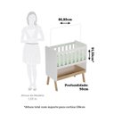 Ver imagem 3 de Mini Berço 3 em 1 com Colchão Ada Retrô 100% Mdf Espresso Móveis