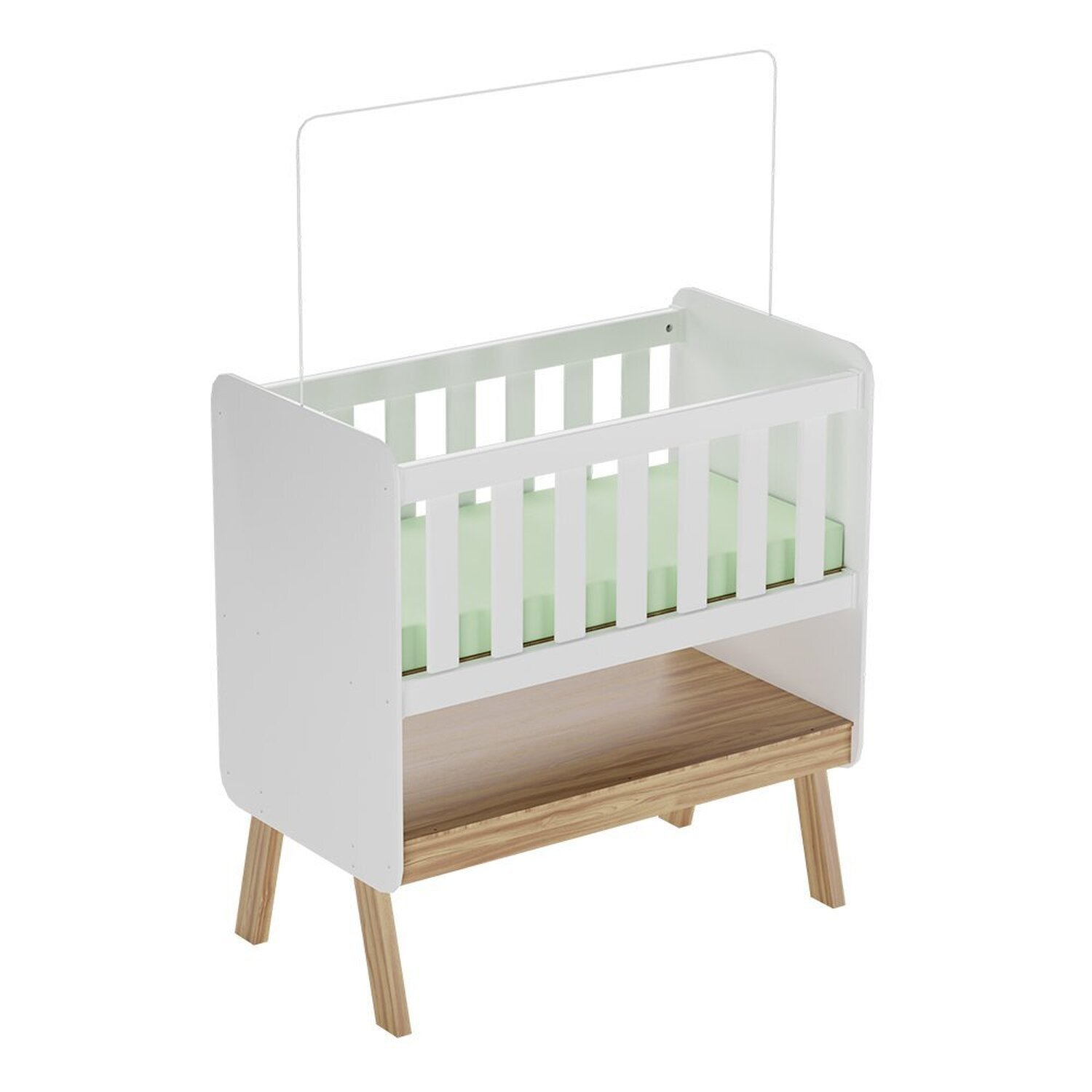 Mini Berço 3 em 1 com Colchão Ada Retrô 100% Mdf Espresso Móveis - 2
