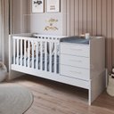 Ver imagem 2 de Berço Multifuncional 4 em 1 com 3 Gavetas Yan 100% Mdf Espresso Móveis