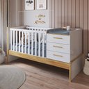 Ver imagem 2 de Berço Multifuncional 4 em 1 com 3 Gavetas Yan 100% Mdf Espresso Móveis