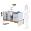 Ver imagem 4 de Berço Multifuncional 4 em 1 com 3 Gavetas Yan 100% Mdf Espresso Móveis