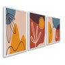 Quadro Decorativo Composição 3 Telas de Parede para Sala Quarto Escritório 60cm X 90cm Com Vidro - 2