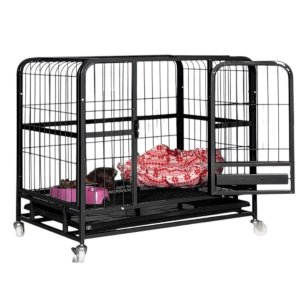 Gaiola Pet Gato Cao Cachorro Canil Animal de Estimaçao Pet Shop Bandeja Removivel Rodinhas Transport