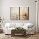 Ver imagem 1 de Quadro Decorativo Modelo Rústico com 2 Telas de Parede para Sala Quarto Escritório 60cm X 90cm Sem Vidro