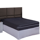 Ver imagem 3 de Capa de Colchão Casal 25cm com Zíper Protetor de Malha Lisa 1 Peça:cinza