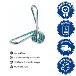 Kit 50 Varetas de Fibra de Vidro Amarelo 120cmx10mm Zebu + 100 Clips de Metal - 3