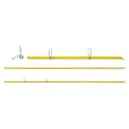 Kit 50 Varetas de Fibra de Vidro Amarelo 120cmx10mm Zebu + 100 Clips de Metal - 1