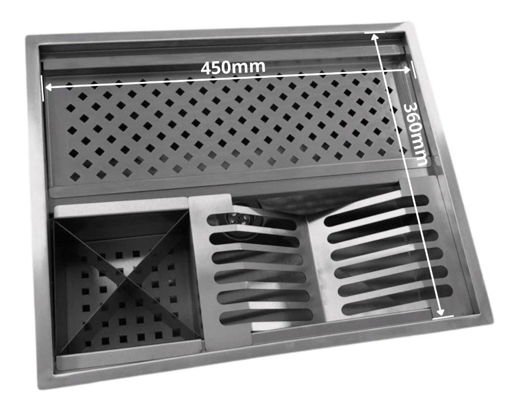 Calha Gourmet 45X36 Cozinha Industrial Nova Decor Calha para bancada de cozinha - 3