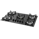Ver imagem 2 de Fogão de Mesa Cooktop 5 Bocas Vidro Preto à Gás Suggar Bivolt