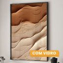 Ver imagem 4 de Quadro Decorativo Modelo Areia com 2 Telas de Parede para Sala Quarto Escritório 60cm X 90cm Com Vidro