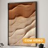 Quadro Decorativo Modelo Areia com 2 Telas de Parede para Sala Quarto Escritório 60cm X 90cm Com Vidro - 4