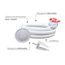 Ver imagem 2 de Kit Chuveirinho com Mangueira Siliconada 1,8 Metros Cor Branco Durín