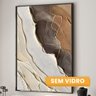 Quadro Decorativo Modelo Pedra Rachada com 2 Telas de Parede para Sala Quarto Escritório 60cm X 90cm Sem Vidro - 4