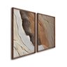 Quadro Decorativo Modelo Pedra Rachada com 2 Telas de Parede para Sala Quarto Escritório 60cm X 90cm Sem Vidro - 2