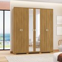 Ver imagem 1 de Guarda Roupa em Mdf Casal 2 M Noronha 6 Portas com Espelho: Nature