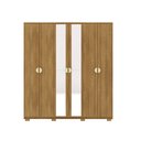 Ver imagem 2 de Guarda Roupa em Mdf Casal 2 M Noronha 6 Portas com Espelho: Nature