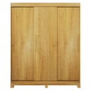 Ver imagem 4 de Guarda Roupa Casal Beija Flor 3 Portas Correr 4 Gavetas MDF Cinamomo Off White Valdemóveis