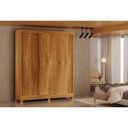 Ver mais imagens de Guarda Roupa Casal Beija Flor 3 Portas Correr 4 Gavetas MDF Cinamomo Off White Valdemóveis
