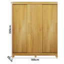 Ver imagem 7 de Guarda Roupa Casal Beija Flor 3 Portas Correr 4 Gavetas MDF Cinamomo Off White Valdemóveis