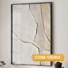 Quadro Decorativo Modelo Rocha com 3 Telas para Sala, Casa de Praia, Lavabo 60cm X 90cm Com Vidro - 2