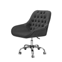 Ver imagem 1 de Cadeira Poltrona Decorativa Rodinhas Regulagem Altura Alice Veludo Grafite