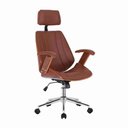 Ver imagem 4 de Cadeira Lisboa Office Presidente Marrom