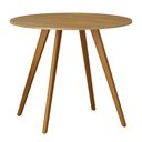 Ver imagem 1 de Mesa Redonda Maia Mdf 90cm Pé Madeira Jantar ou Cozinha Tampo Marrom