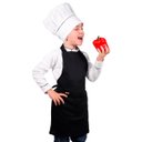 Ver imagem 2 de Avental Infantil Chef de Cozinha Corpo Inteiro de 04 a 08 anos - Wp Connect - Preto - Único