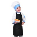 Ver imagem 4 de Avental Infantil Chef de Cozinha Corpo Inteiro de 04 a 08 anos - Wp Connect - Preto - Único