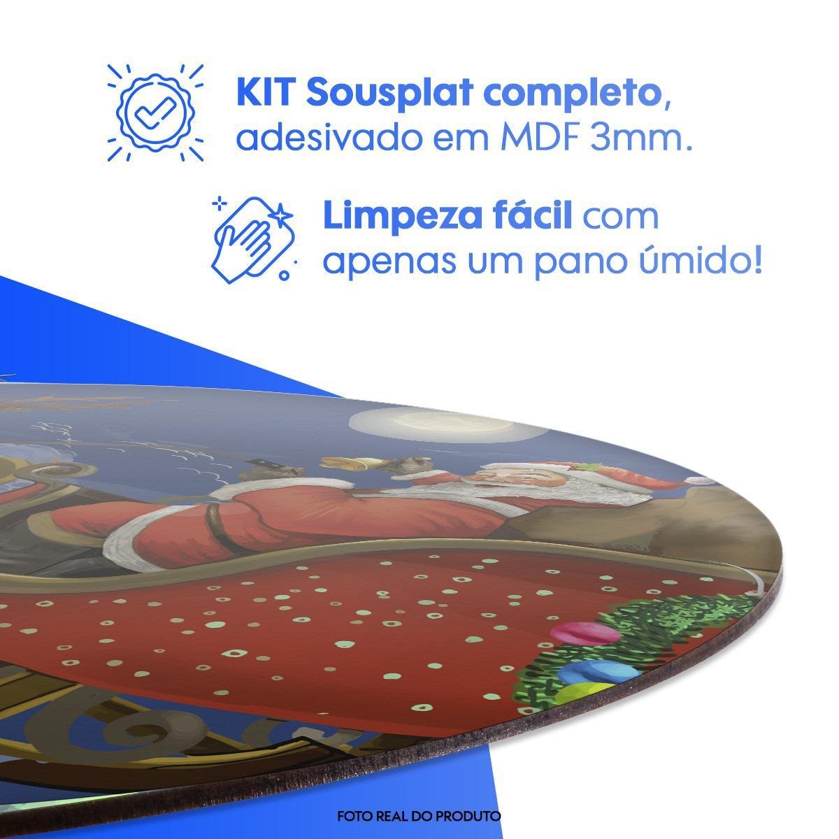 Sousplat Completo Com Adesivo 4 Lugares Para Cozinha - 2