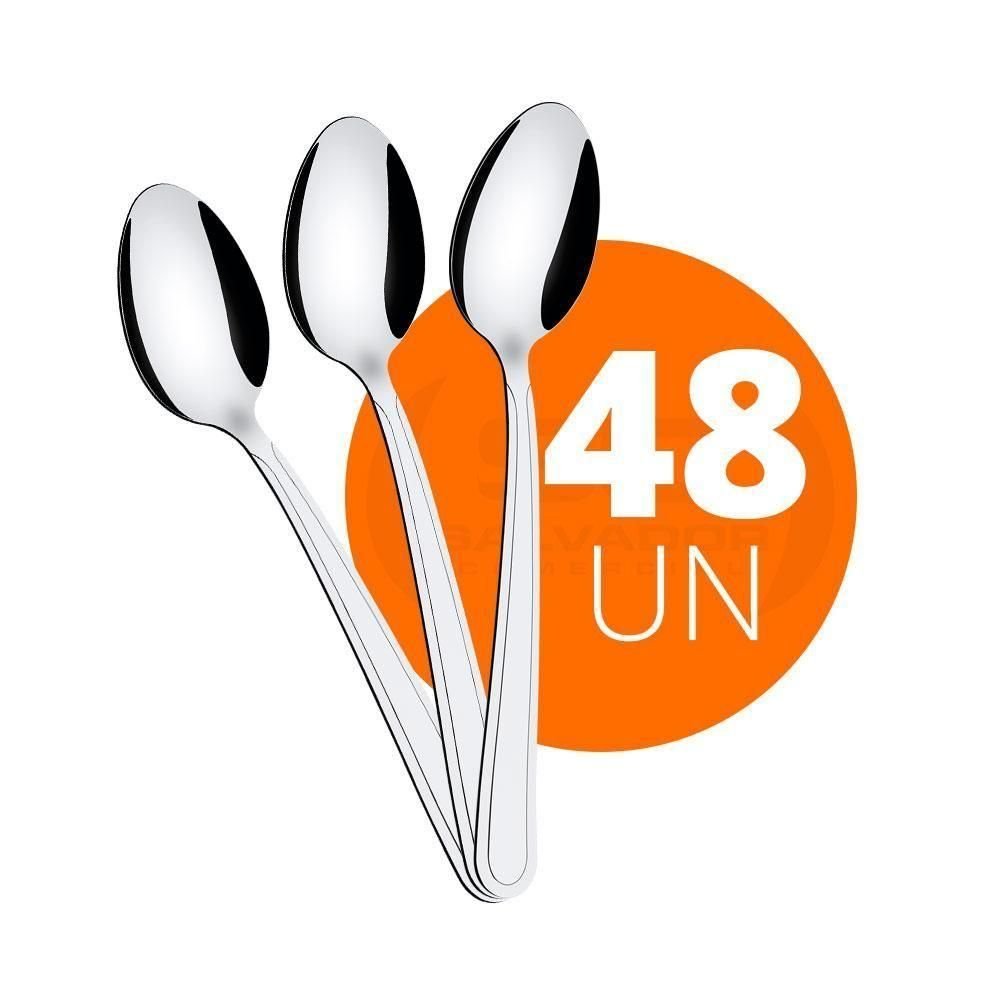 Kit - 48 Colheres de Sopa Búzios em Aço Inox Cibag - Tramontina 23763000 - 1