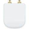 Assento Sanitário com Fechamento Lento Unic Branco para Vaso Deca com Ferragem Dourada - 1